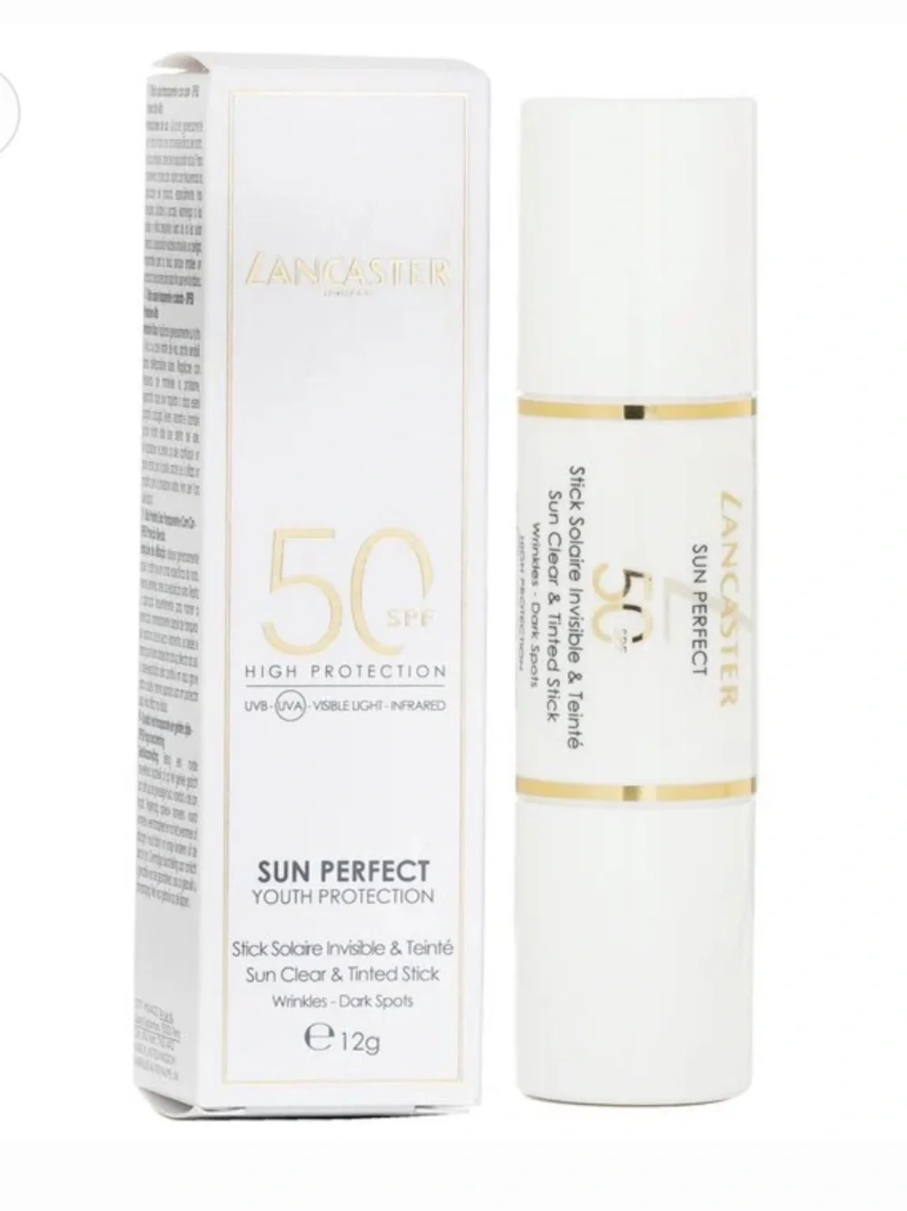 Lancaster Sun Perfect SPF 50 White Tinted Sun Stick - High Protection